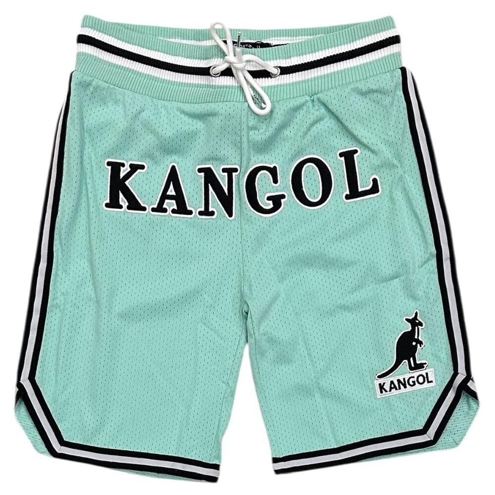 Kangol Men's Game Day Embroidered Logo Mesh Basketball Shorts in Mint